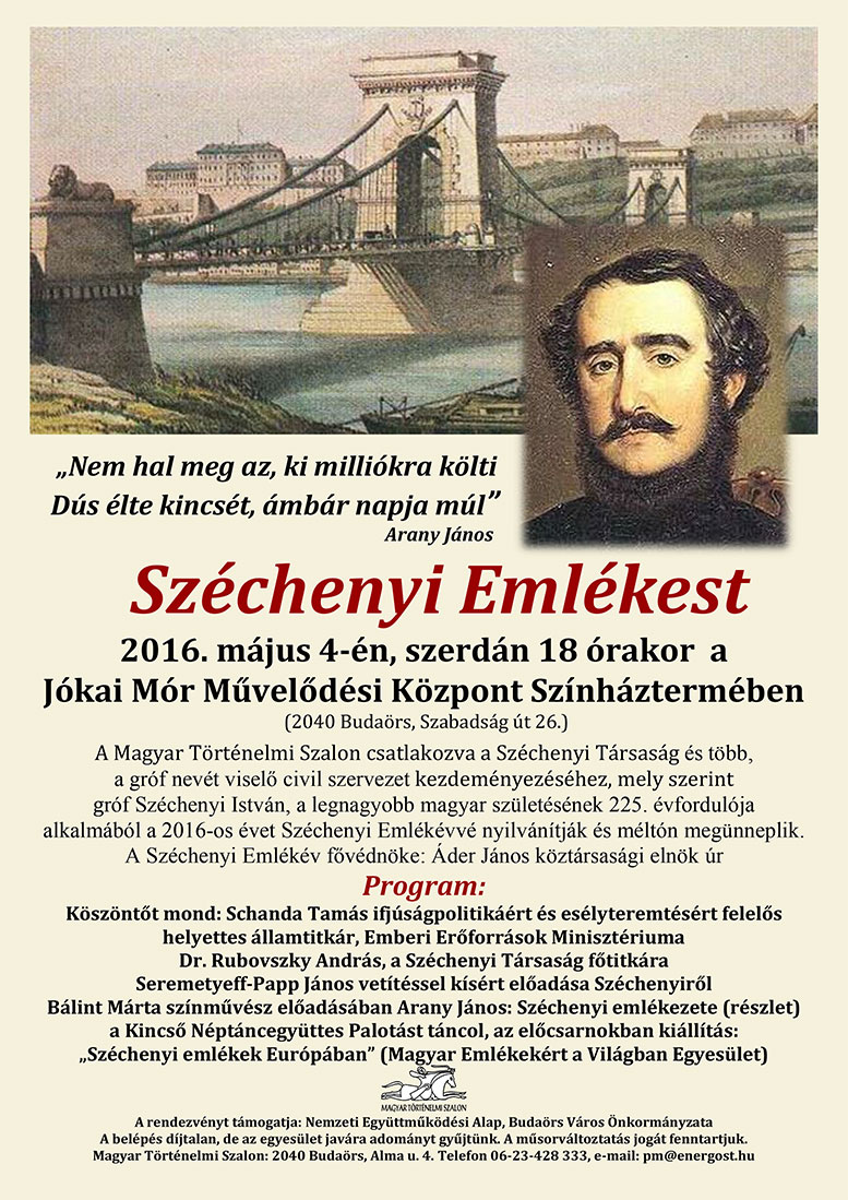 Széchenyi Emlékest meghívó