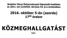 Közmeghallgatás lesz Budaörsön, október 5-én