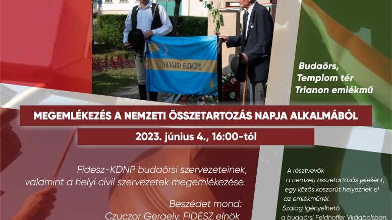Nemzeti Összetartozás Napja, Trianon 103. évfordulója Budaörsön
